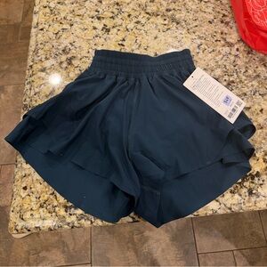 Lululemon Athletica Storm Teal Shake It Out Athletic Shorts